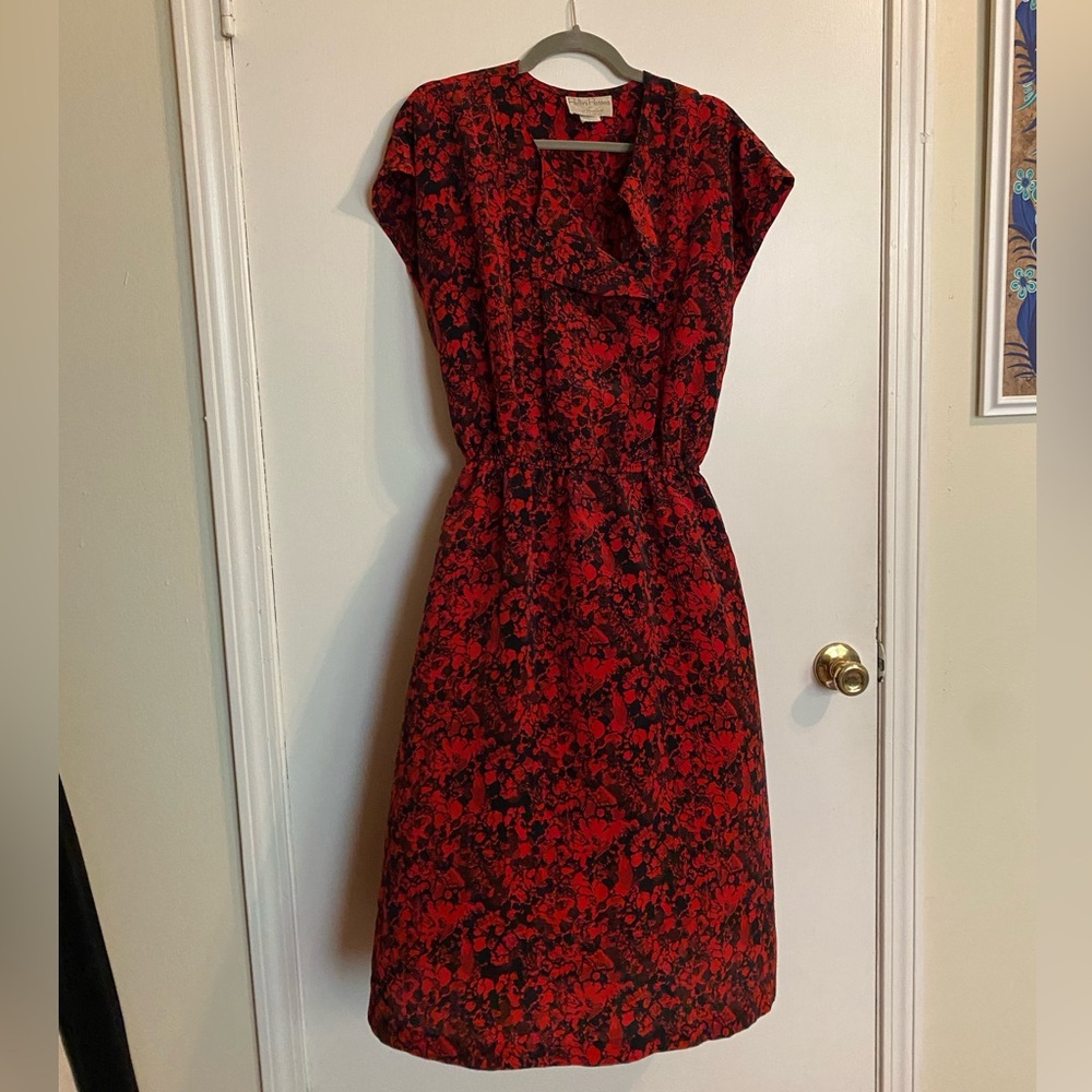 Vintage Red and Black Dress